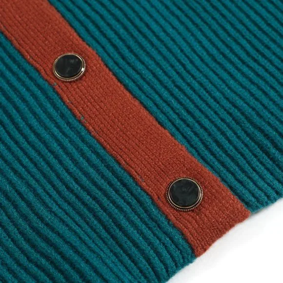 OXKNIT Malachite Green Long Sleeve 100% Cotton Knit Wear Cardigan XXL NWT - Picture 5 of 9